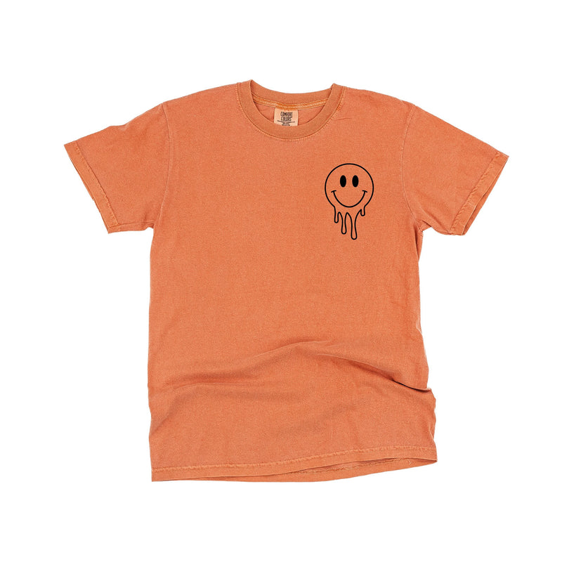 Living My Best Home School Life - Melty Smiley (pf & b) - Comfort Colors Tee