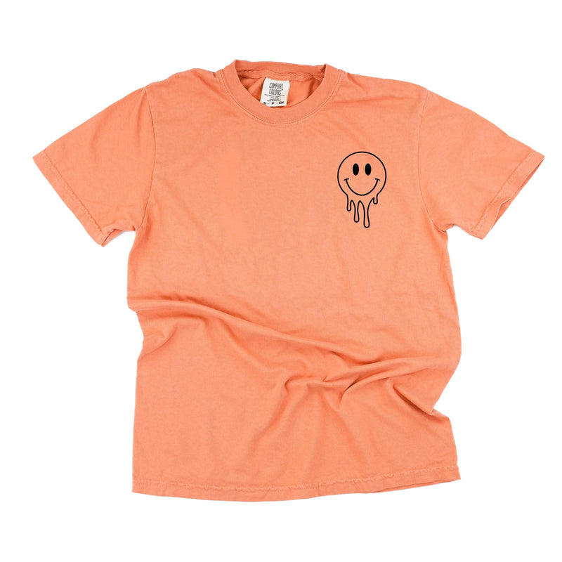 Living My Best Home School Life - Melty Smiley (pf & b) - Comfort Colors Tee