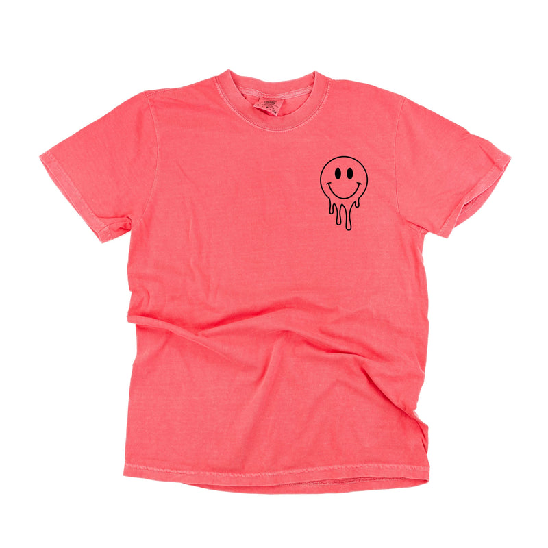 Living My Best Home School Life - Melty Smiley (pf & b) - Comfort Colors Tee