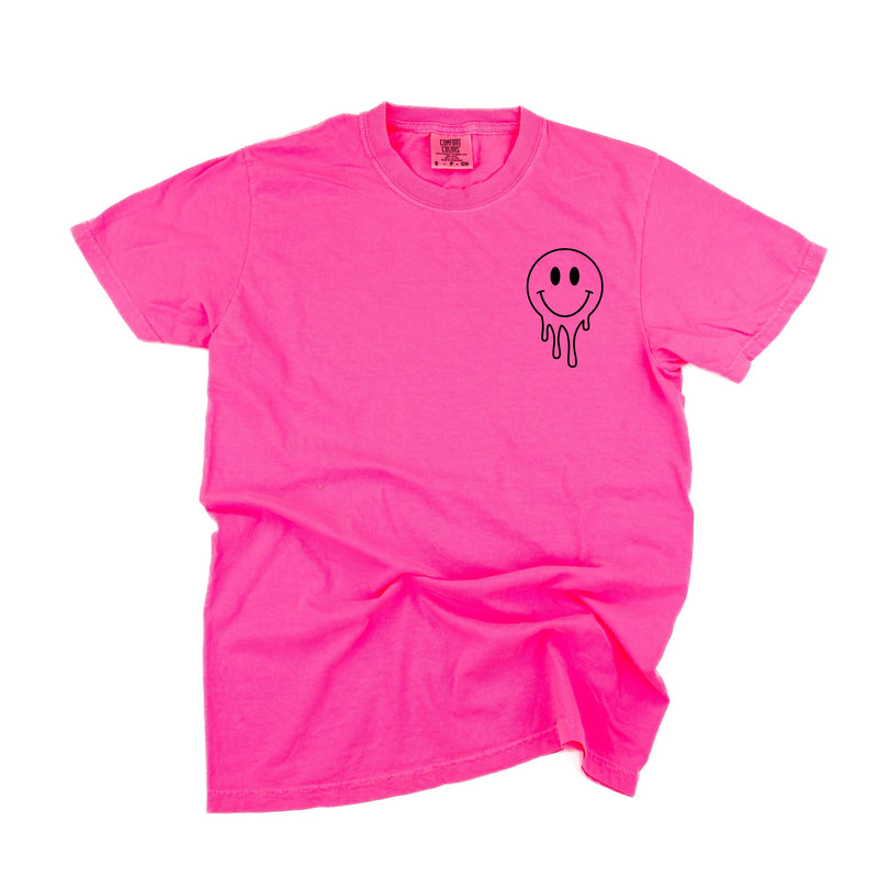 Living My Best Home School Life - Melty Smiley (pf & b) - Comfort Colors Tee