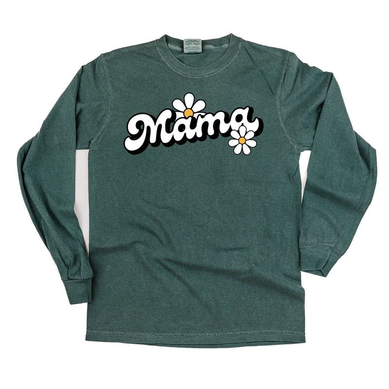 Daisy - Mama - w/ Full Daisy on Back - Long Sleeve Comfort Colors Tee