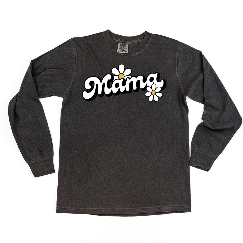 Daisy - Mama - w/ Full Daisy on Back - Long Sleeve Comfort Colors Tee