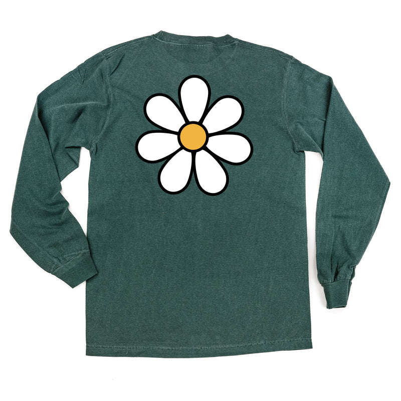 Daisy - Mama - w/ Full Daisy on Back - Long Sleeve Comfort Colors Tee