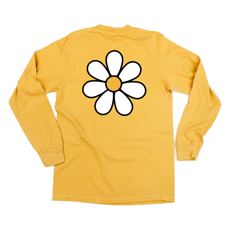 Daisy - Mama - w/ Full Daisy on Back - Long Sleeve Comfort Colors Tee