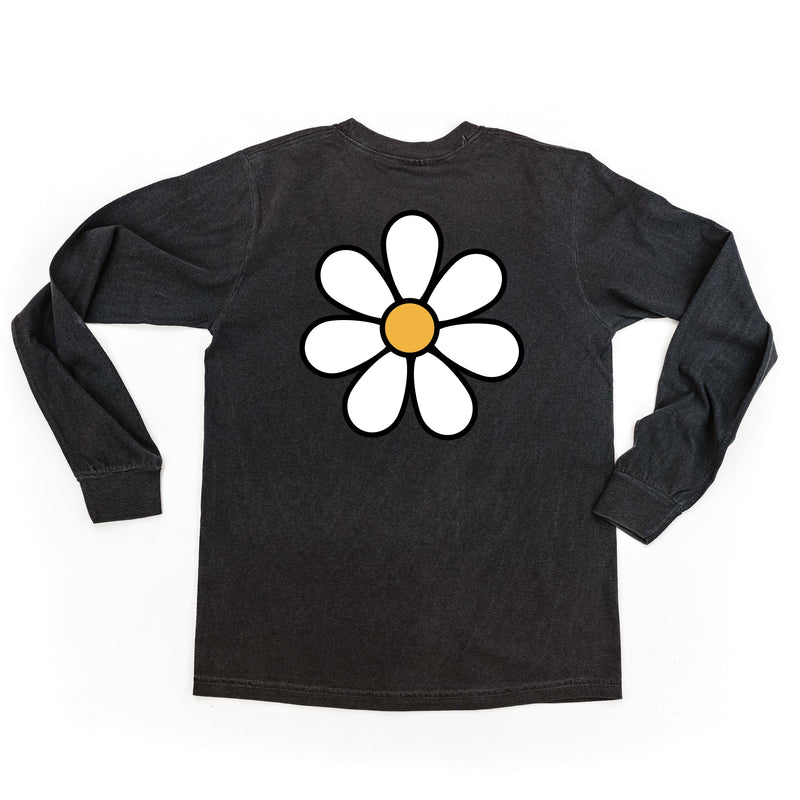 Daisy - Mama - w/ Full Daisy on Back - Long Sleeve Comfort Colors Tee