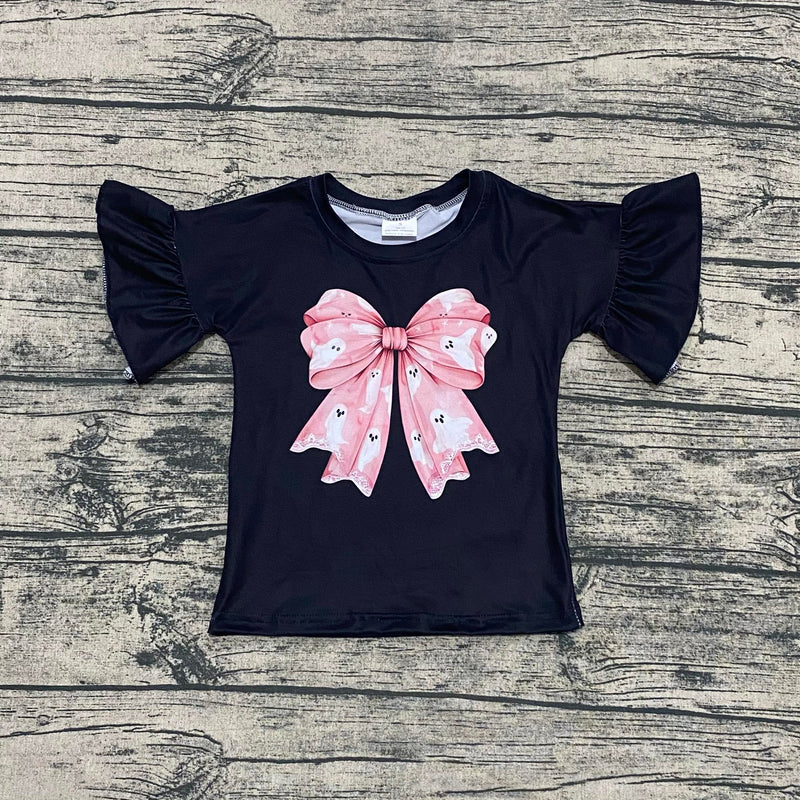 Ghost bow ruffle top