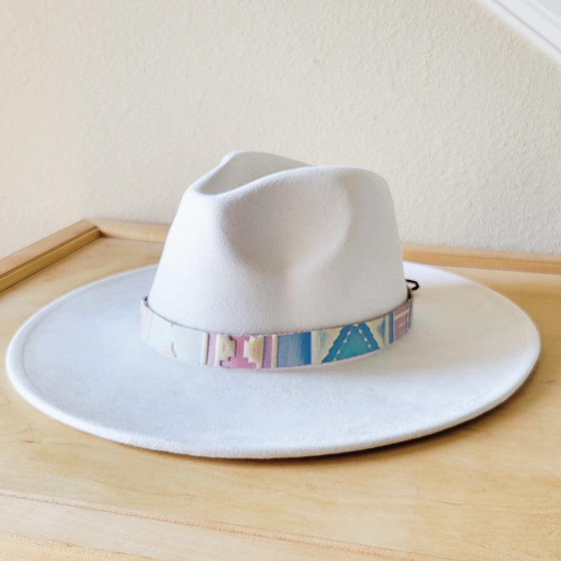 **Pastel Navajo Embossed Leather Hat Band Only 950o