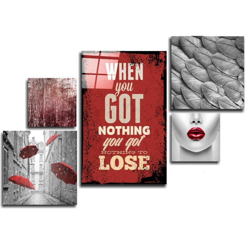 Nothing To Lose Combined Glass Wall Art