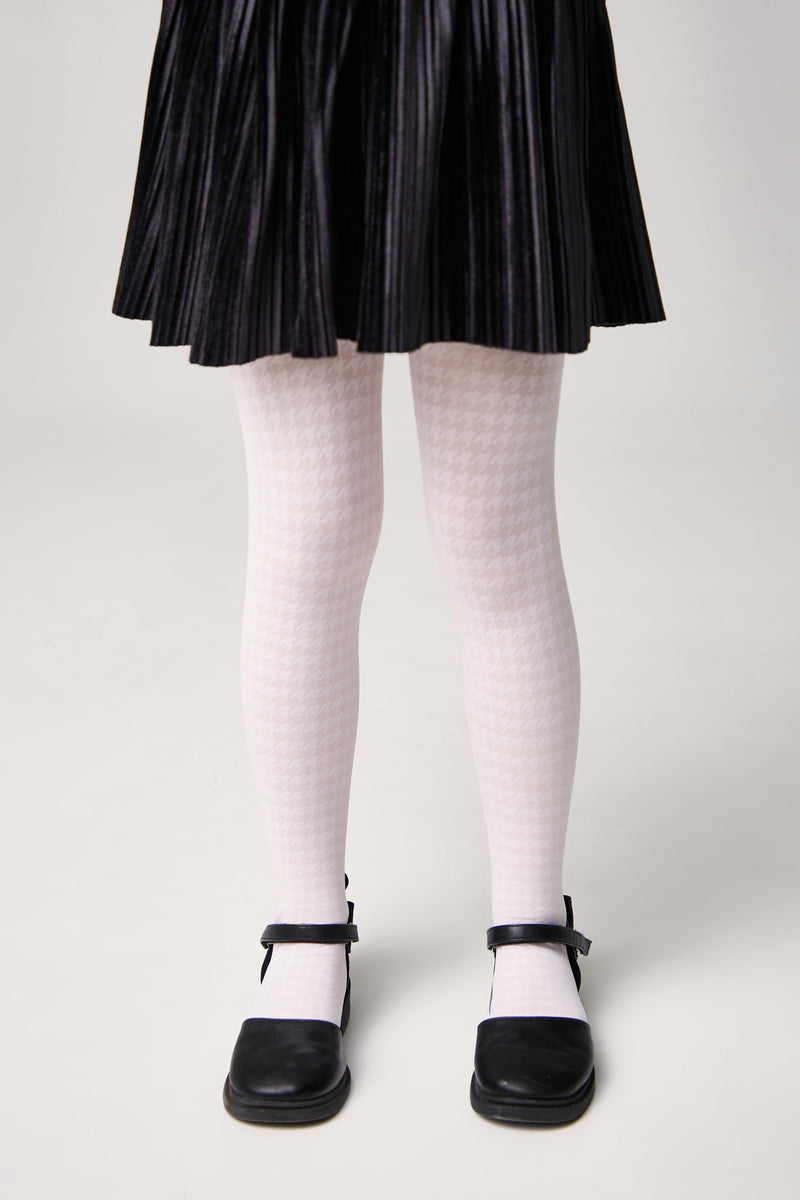 Conte Tights for girls Chanel 40 Den - Houndstooth Pattern