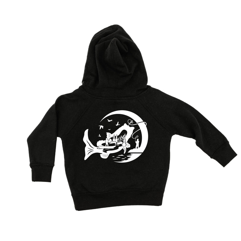 Fishing Compass - Fishing Scene (pf&b)  - Child HOODIE