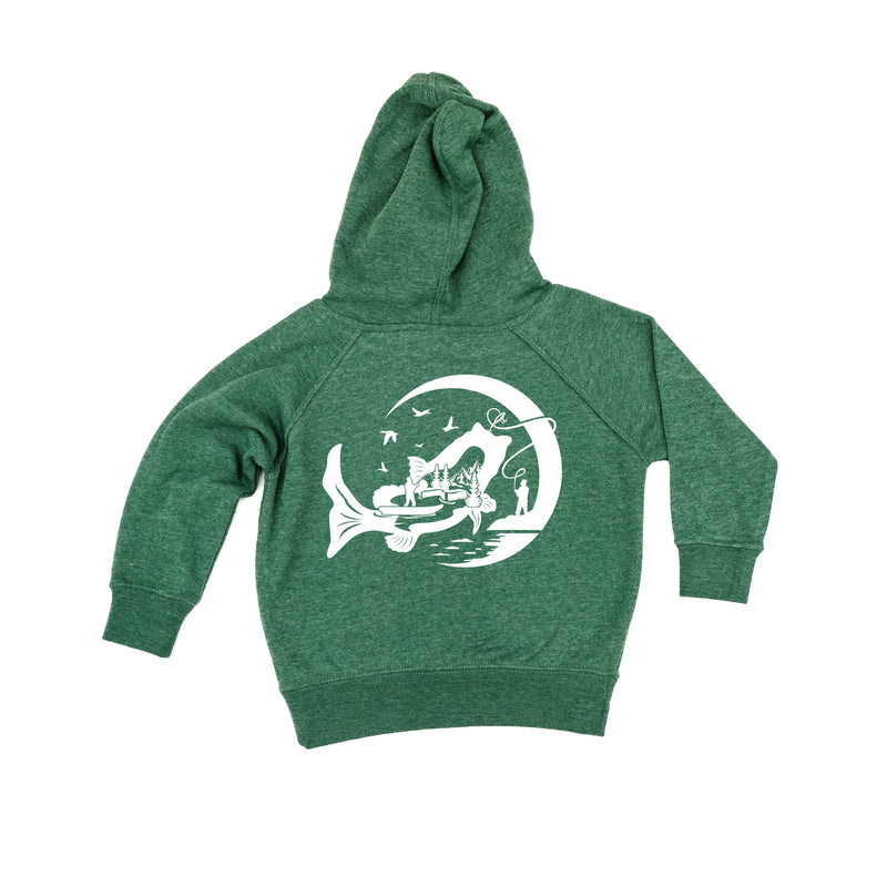 Fishing Compass - Fishing Scene (pf&b)  - Child HOODIE