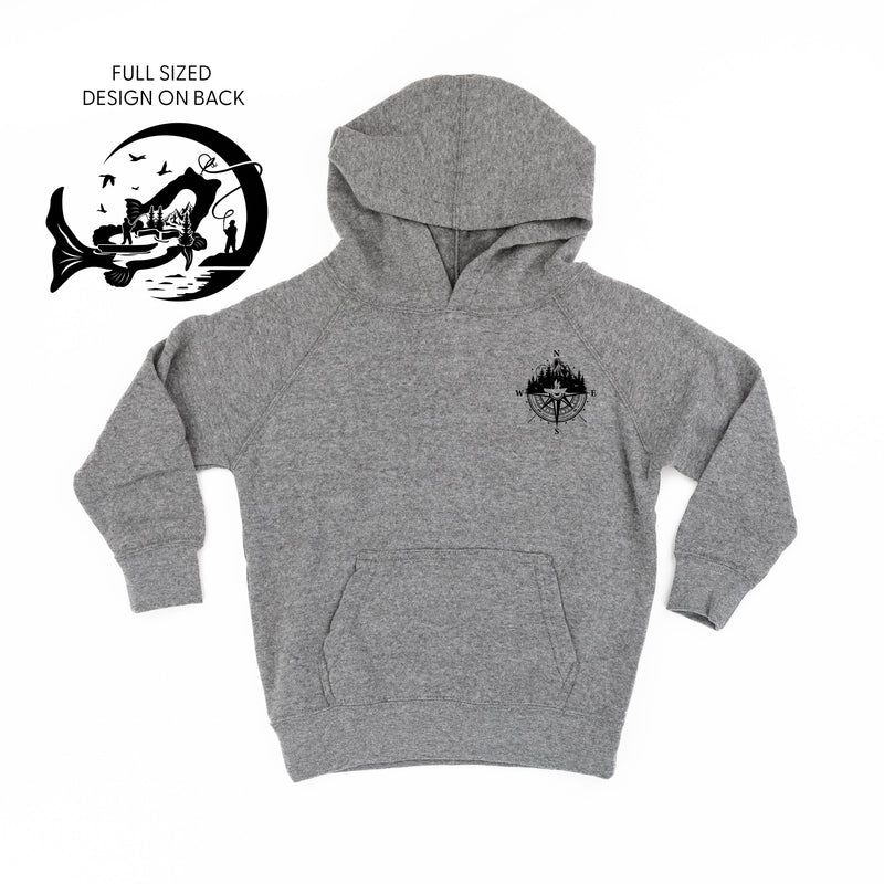 Fishing Compass - Fishing Scene (pf&b)  - Child HOODIE