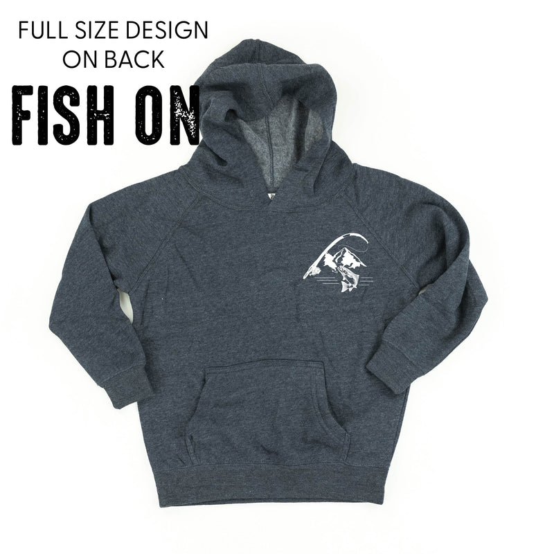 Mountain Fish & Pole - Fish On (pf&b) - Child HOODIE