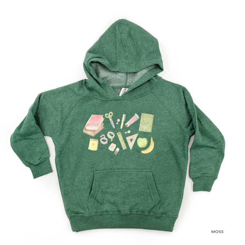 Watercolor School Supplies - Child HOODIE