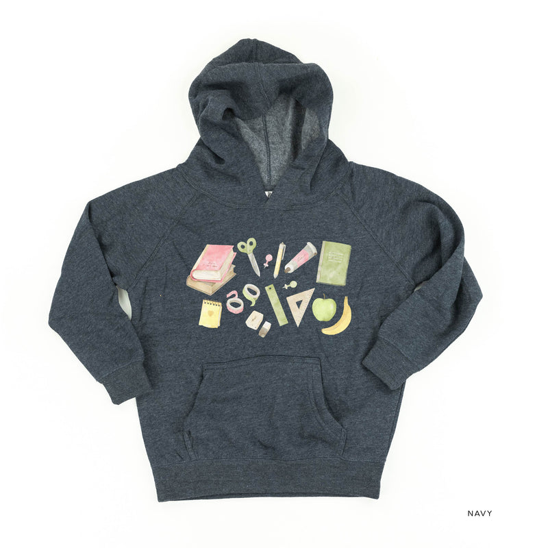 Watercolor School Supplies - Child HOODIE
