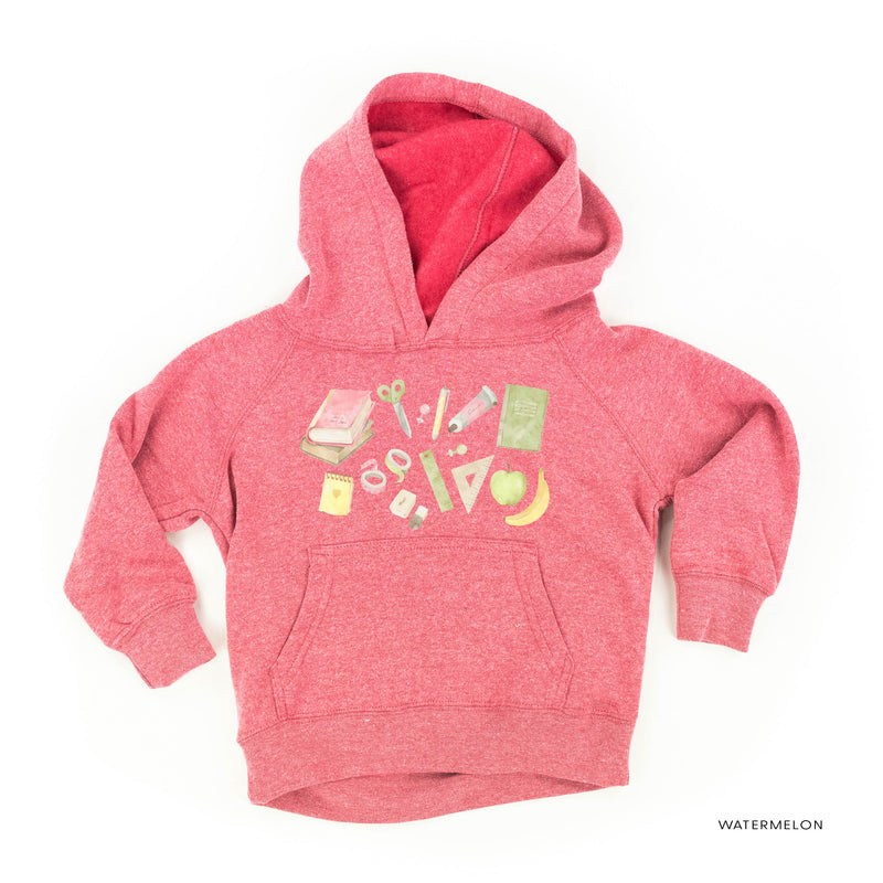 Watercolor School Supplies - Child HOODIE