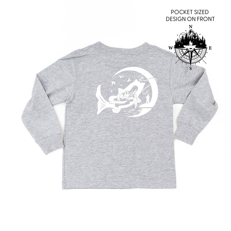 Fishing Compass - Fishing Scene (pf&b) - Child Long Sleeve Tee