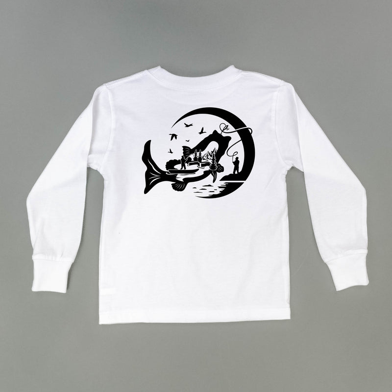 Fishing Compass - Fishing Scene (pf&b) - Child Long Sleeve Tee