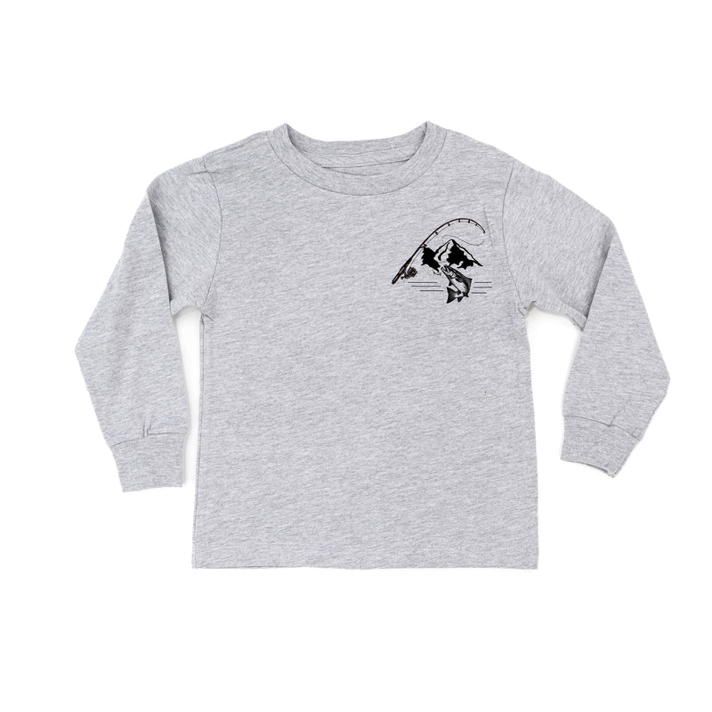 Mountain Fish & Pole - Fish On (pf&b) - Child Long Sleeve Tee