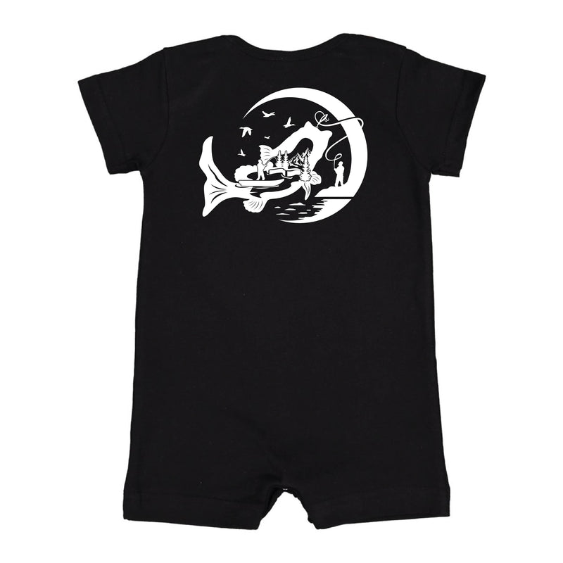 Fishing Compass - Fishing Scene (pf&b) - Shorts Romper