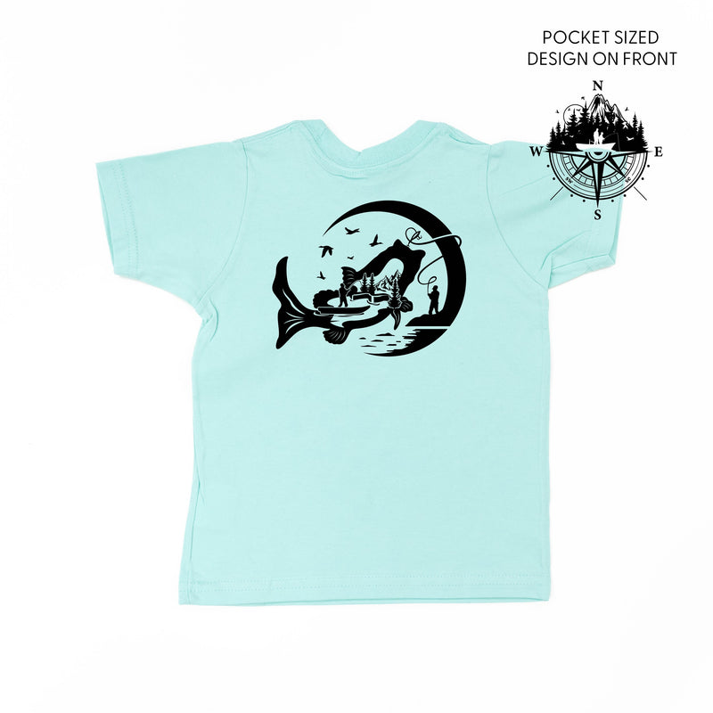 Fishing Compass - Fishing Scene (pf&b) - Child Tee