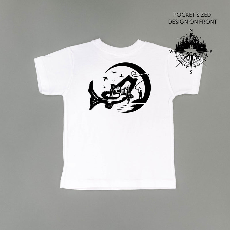 Fishing Compass - Fishing Scene (pf&b) - Child Tee