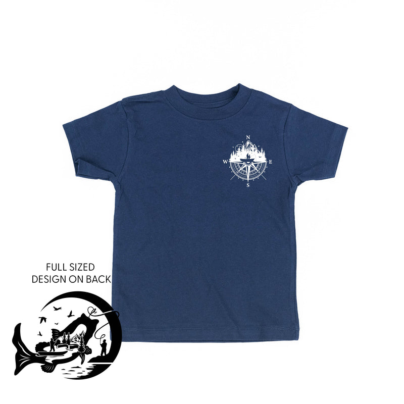 Fishing Compass - Fishing Scene (pf&b) - Child Tee