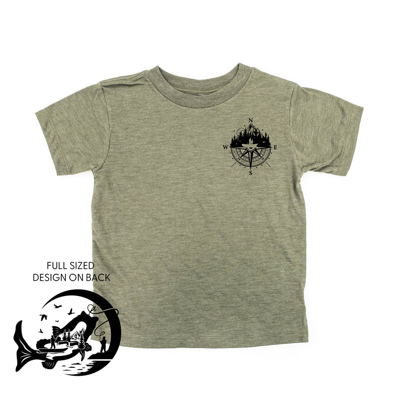 Fishing Compass - Fishing Scene (pf&b) - Child Tee