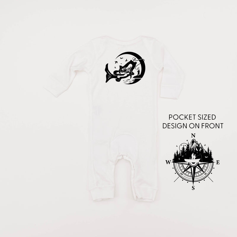 Fishing Compass - Fishing Scene (pf&b) - Baby Sleeper