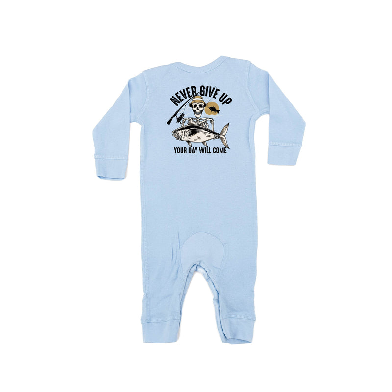 Fishing Skelly - Never Give Up (pf&b) - Baby Sleeper