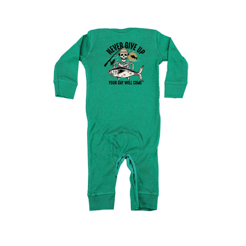 Fishing Skelly - Never Give Up (pf&b) - Baby Sleeper