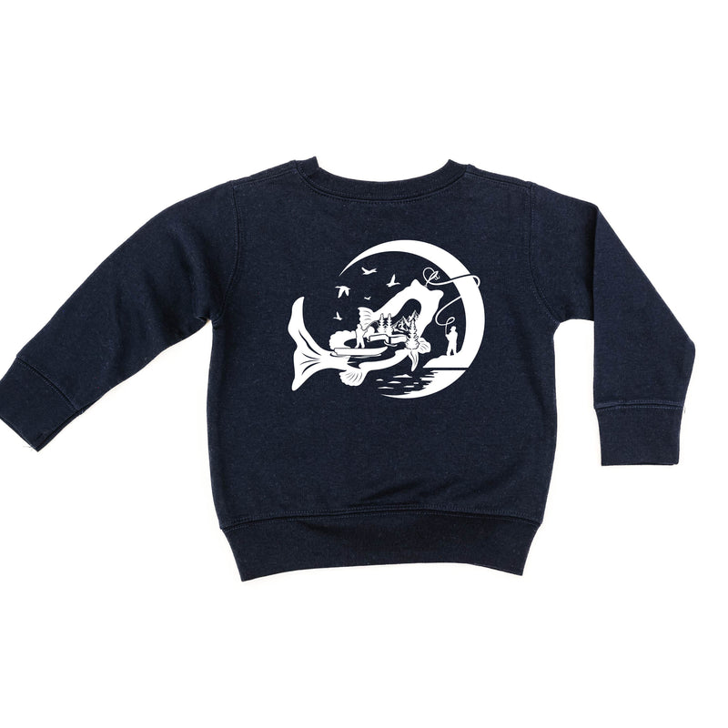 Fishing Compass - Fishing Scene (pf&b) - Child Sweater
