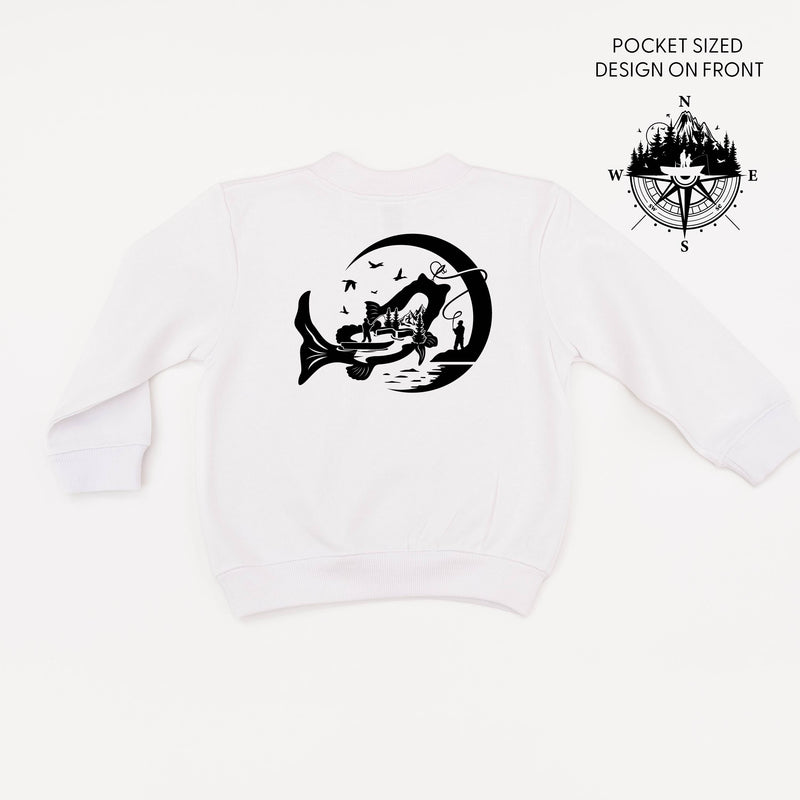 Fishing Compass - Fishing Scene (pf&b) - Child Sweater