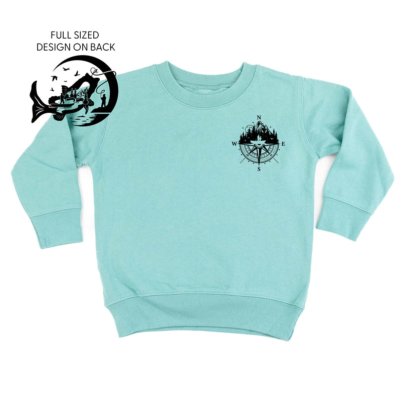Fishing Compass - Fishing Scene (pf&b) - Child Sweater