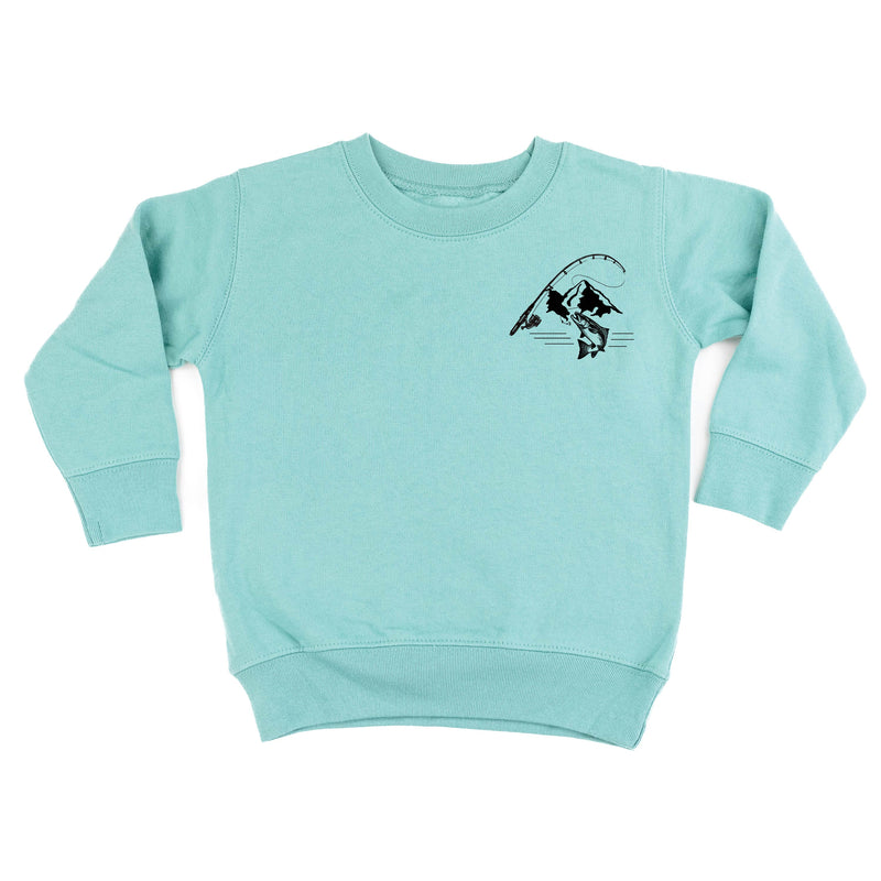 Mountain Fish & Pole - Fish On (pf&b) - Child Sweater