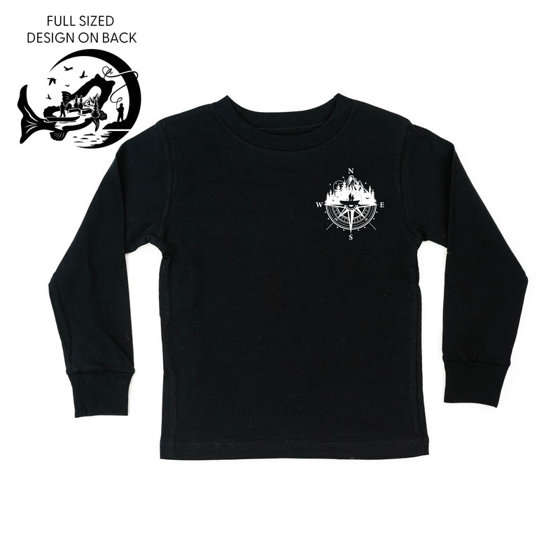Fishing Compass - Fishing Scene (pf&b) - Child Long Sleeve Tee