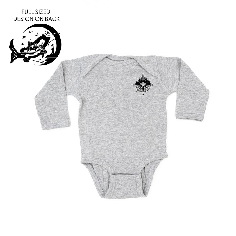 Fishing Compass - Fishing Scene (pf&b) - Child Long Sleeve Tee