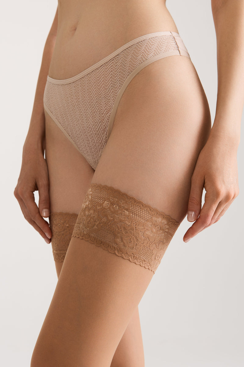 Stockings Conte Class 20 Den - Silicone Lace Top