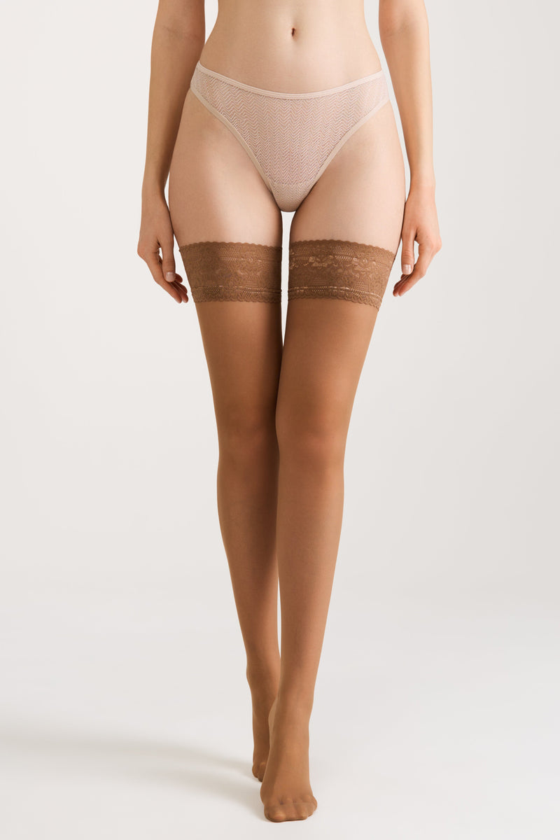 Stockings Conte Class 40 Den - Silicone Lace Top