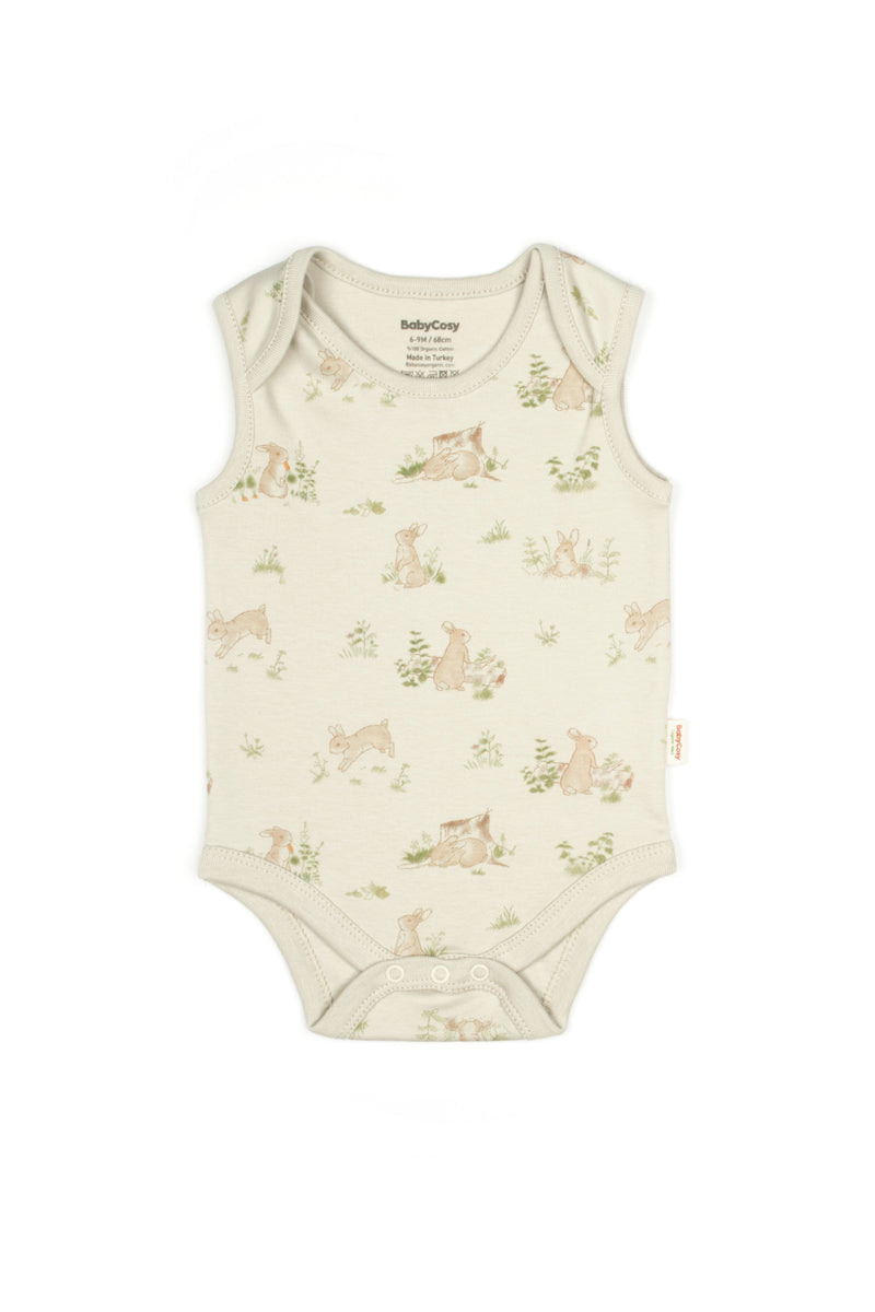 Bunny Sleeveless Organic Bodysuit