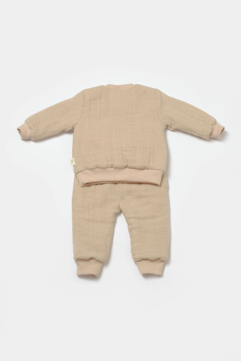 Muslin Apricot Sherpa 2 Piece Set
