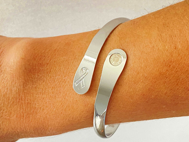 Cancer Awareness Bracelets, Engraved Bracelets When you choose hope anything’s possible- Cancer Awareness Sign