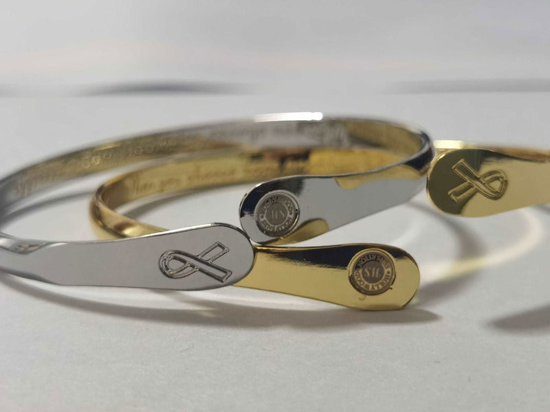 Cancer Awareness Bracelets, Engraved Bracelets When you choose hope anything’s possible- Cancer Awareness Sign