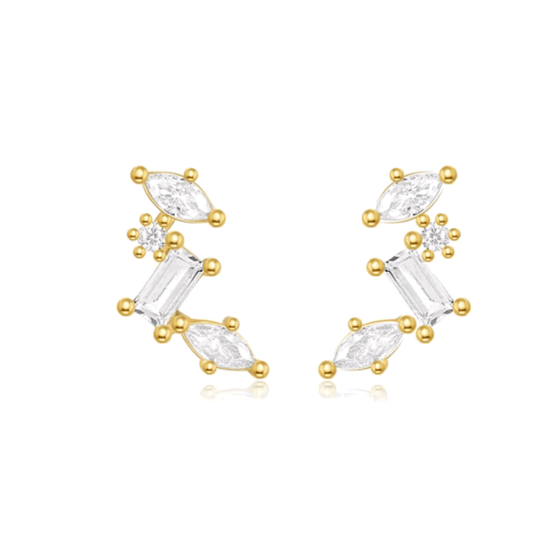 Celestial Cluster Earrings with AAAAA Cubic Zirconia