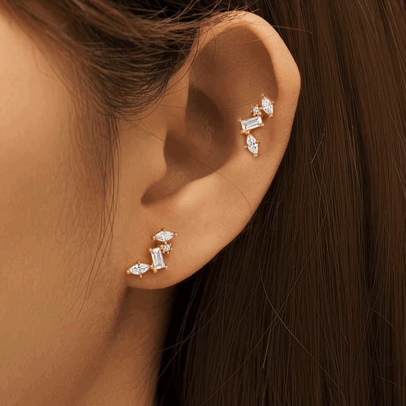 Celestial Cluster Earrings with AAAAA Cubic Zirconia