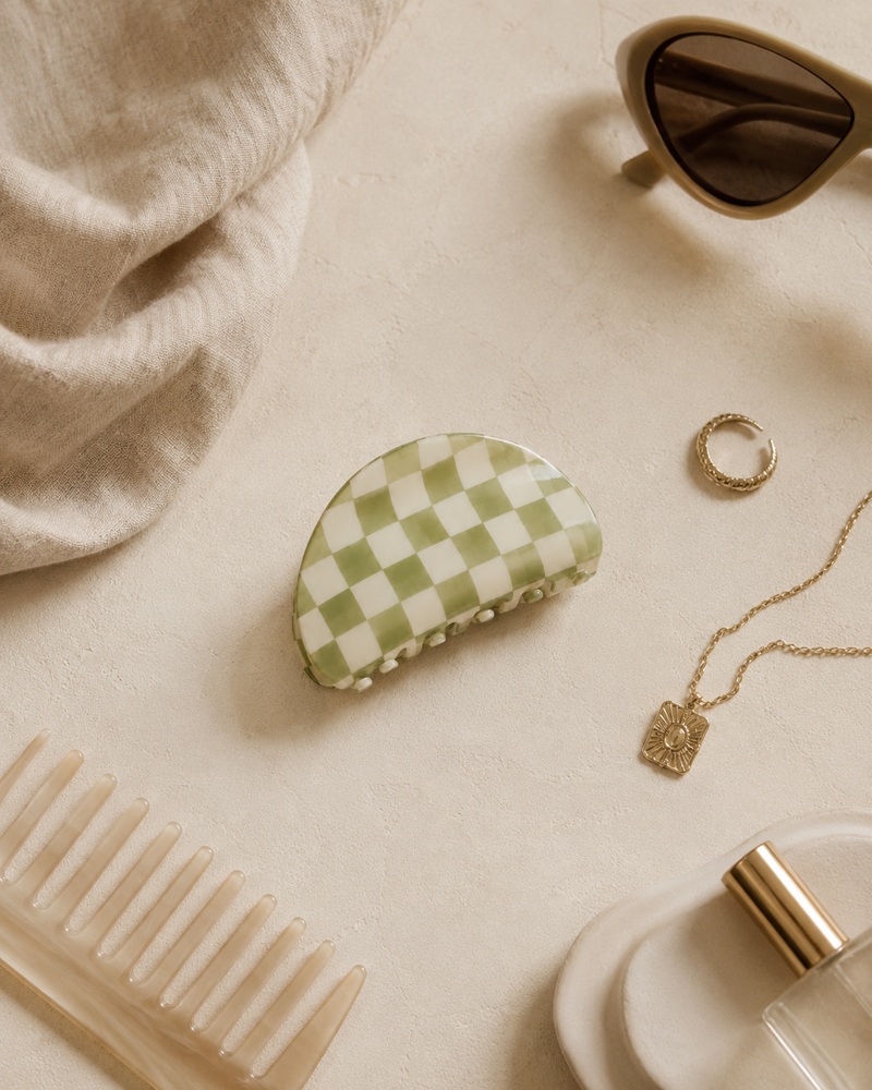 Checkered Hair Clip
