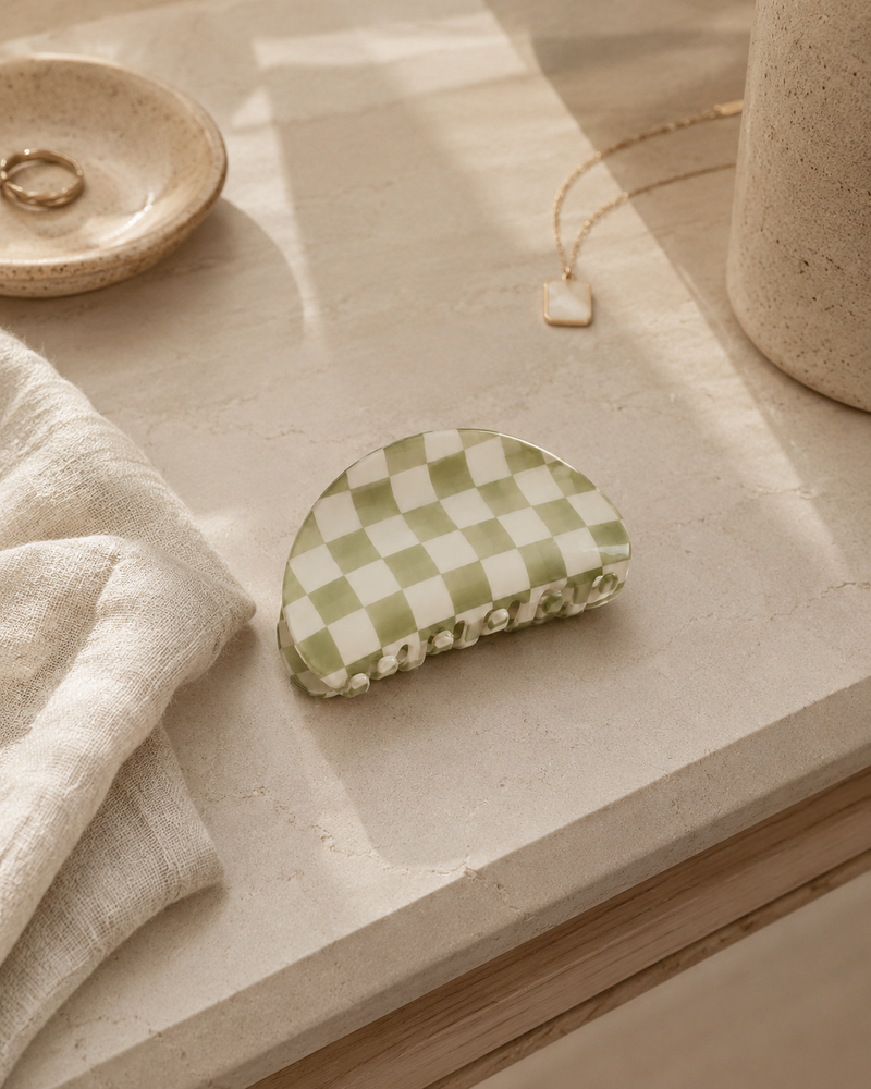 Checkered Hair Clip