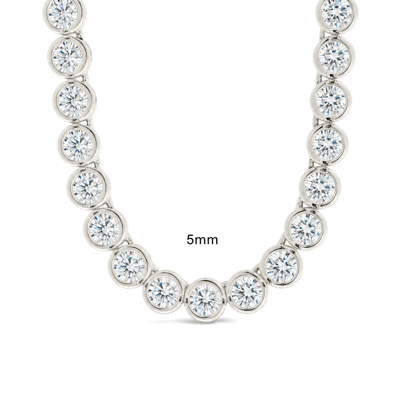 Helene Bezel CZ Tennis Necklace