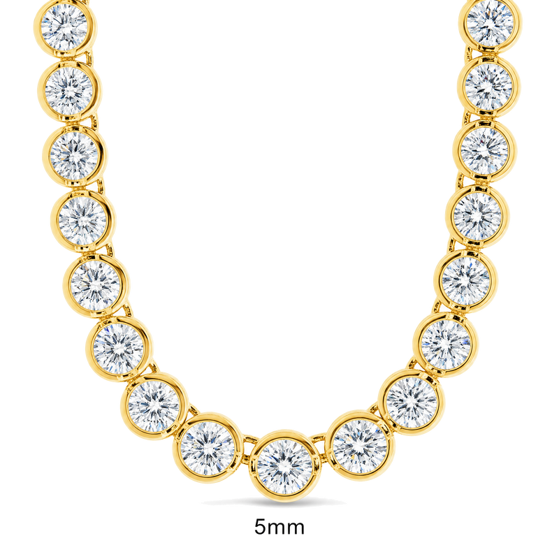 Helene Bezel CZ Tennis Necklace
