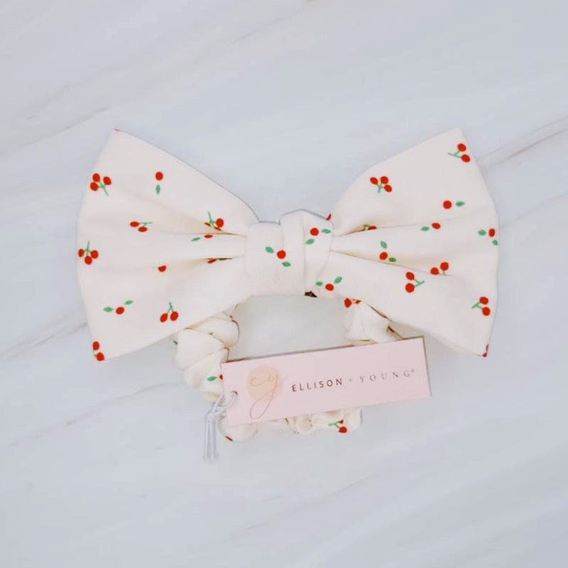 Cherry Lovely Bow Tie Hair Scrunch